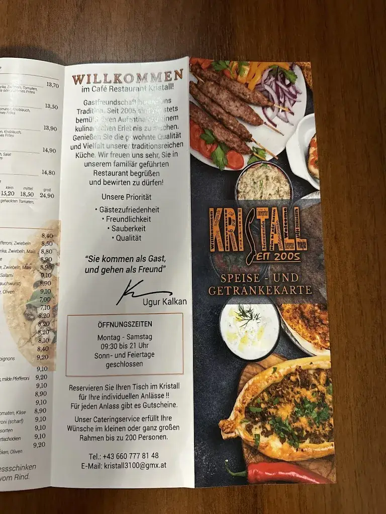 Menu_Kristall Cafe&Restaurant Sankt Pölten_Sankt Pölten_image_1