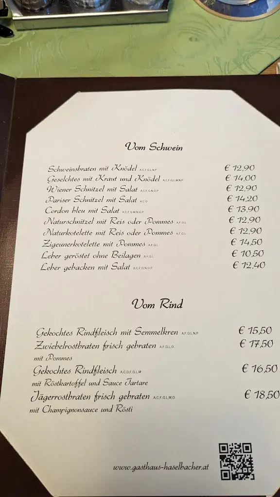 Menu_Gasthaus Haselbacher_Schottwien_immagine_1