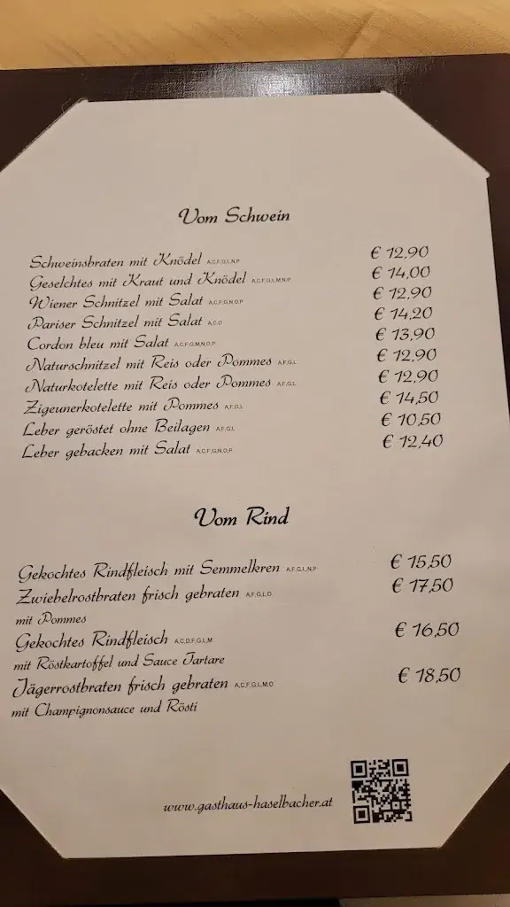 Menu_Gasthaus Haselbacher_Schottwien_immagine_2
