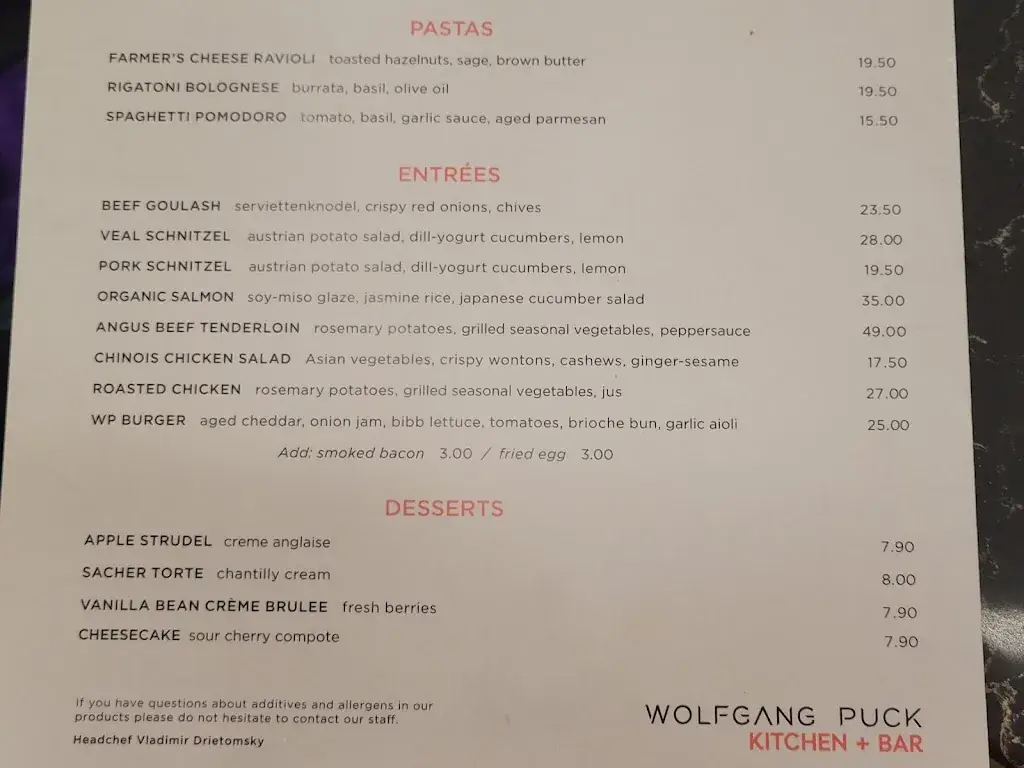 Menu_Wolfgang Puck Kitchen & Bar_Schwechat_image_4