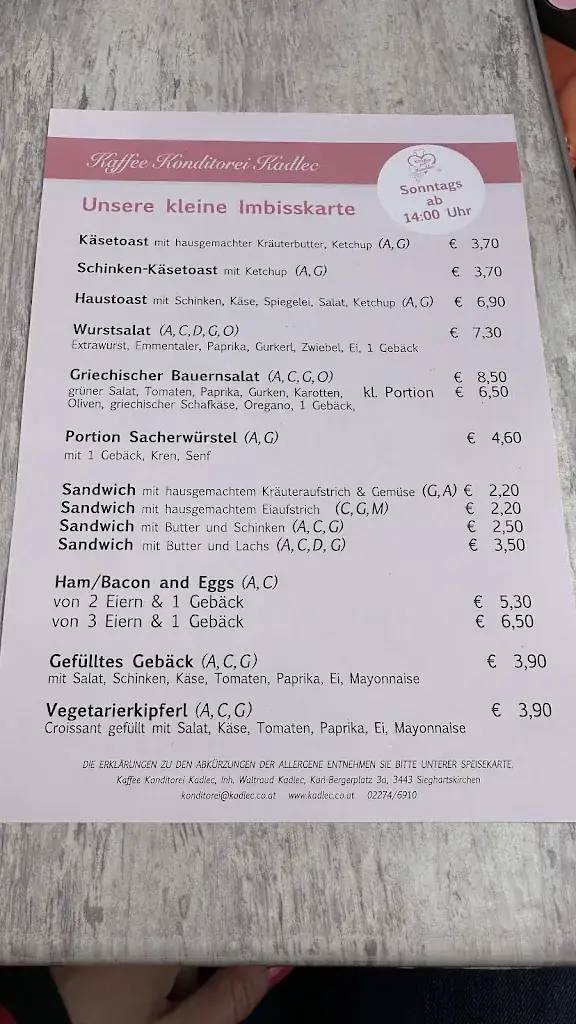 Menu_Bio-Konditorei Kadlec_Sieghartskirchen_immagine_1
