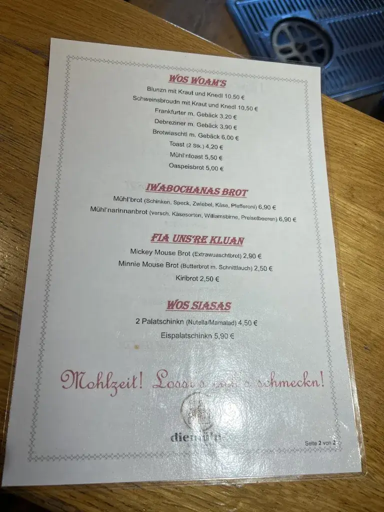 Menu_Zur Mühle Andrea_Markt Neuhodis_immagine_2