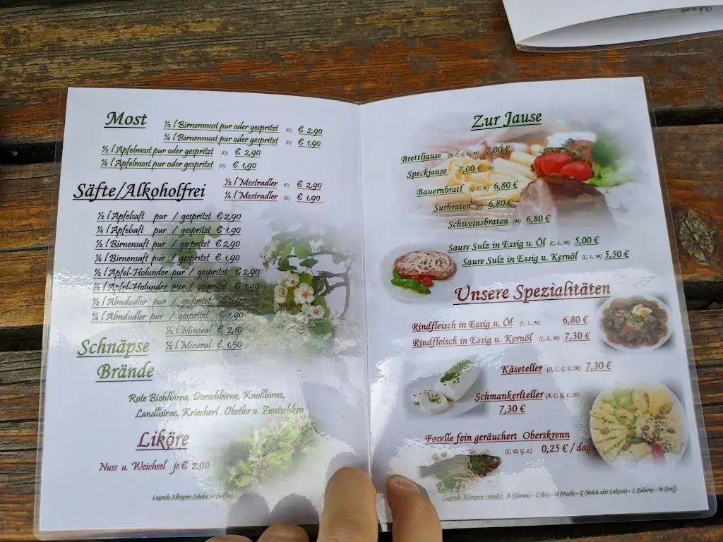 Menu_Mostheuriger Schwingenschlögl, Neudaumühle_Seitenstetten Markt_image_1