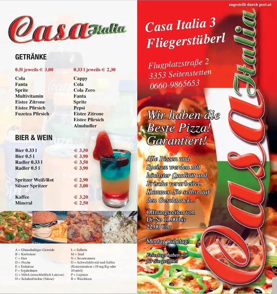 Menu_Pizzeria Seitenstetten / Fliegerstüberl_Seitenstetten Markt_immagine_3