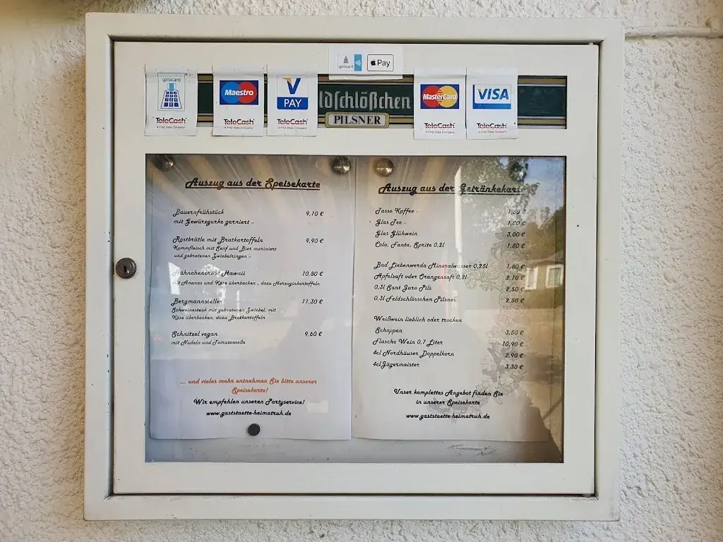 Menu_Gaststätte Heimatruh_Senftenberg_immagine_2