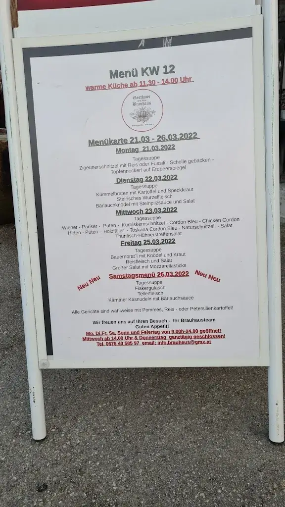 Menu_Gasthaus zum alten Brauhaus, Rosenau Sonntagberg_Sonntagberg_image_1