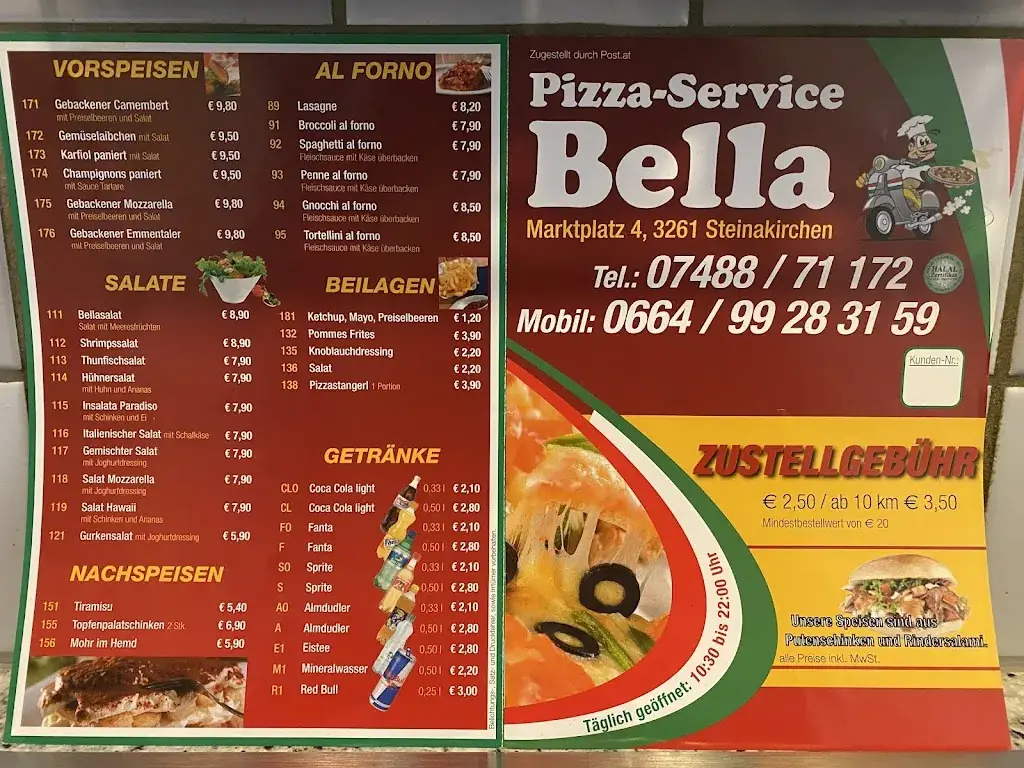 Menu_Pizza Service Bella_Steinakirchen am Forst_immagine_2