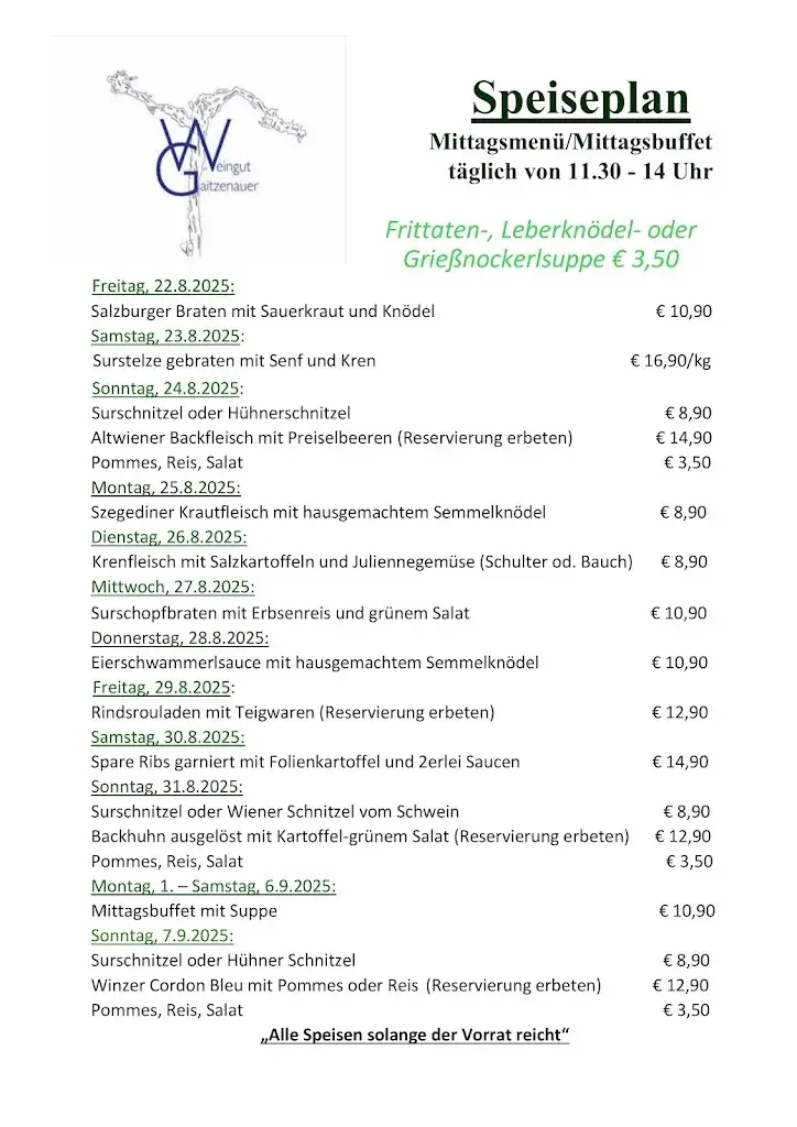 Menu_Weinheuriger-Weingut Gaitzenauer_Steinabrückl_immagine_1