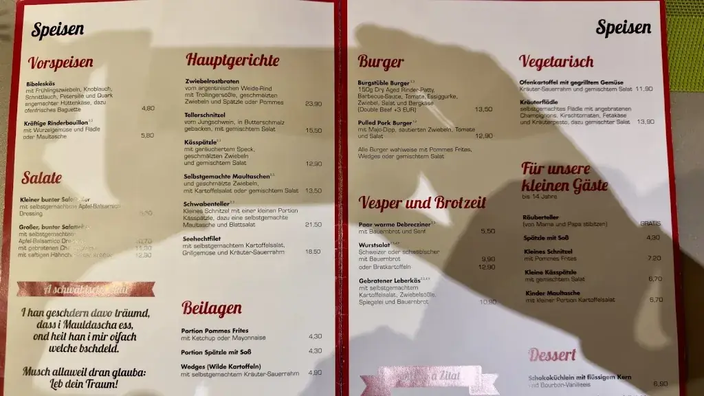 Menu_Burgstüble im TV Heim Stetten_Stetten_image_1
