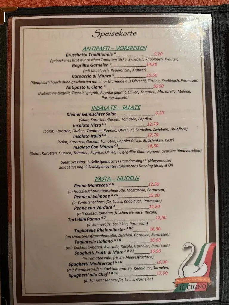 Menu_Pizzeria Ristorante Il Cigno_Stollhofen_image_2