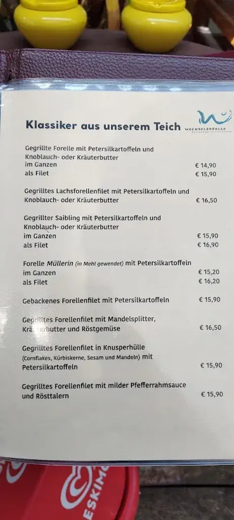 Menu_Wechselforelle Restaurant und Fischzucht_Trattenbach_immagine_3