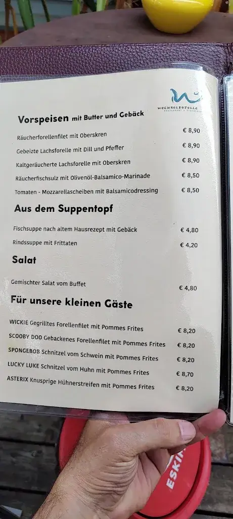 Menu_Wechselforelle Restaurant und Fischzucht_Trattenbach_immagine_4