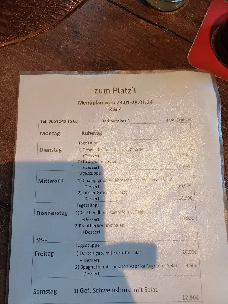 Menu_Zum Platz´l_Traisen_immagine_1