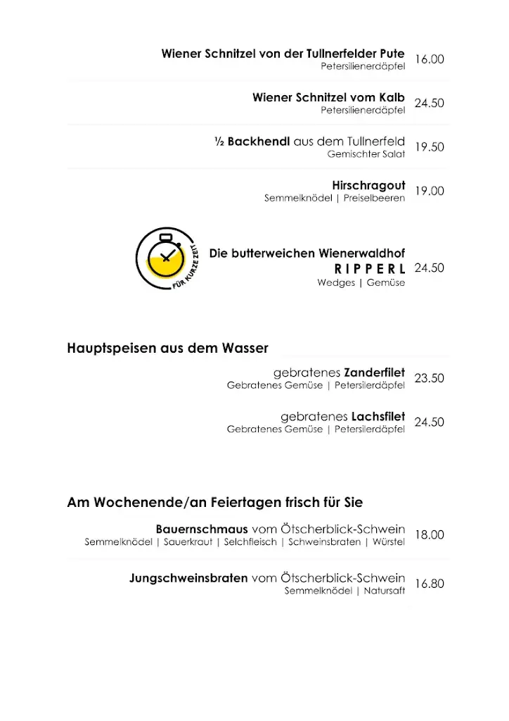 Menü_Restaurant Wienerwaldhof Rieger_Tullnerbach-Lawies_Bild_4