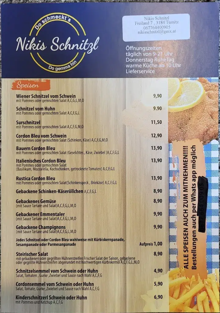 Menu_Niki's Schnitzl_Türnitz_immagine_1