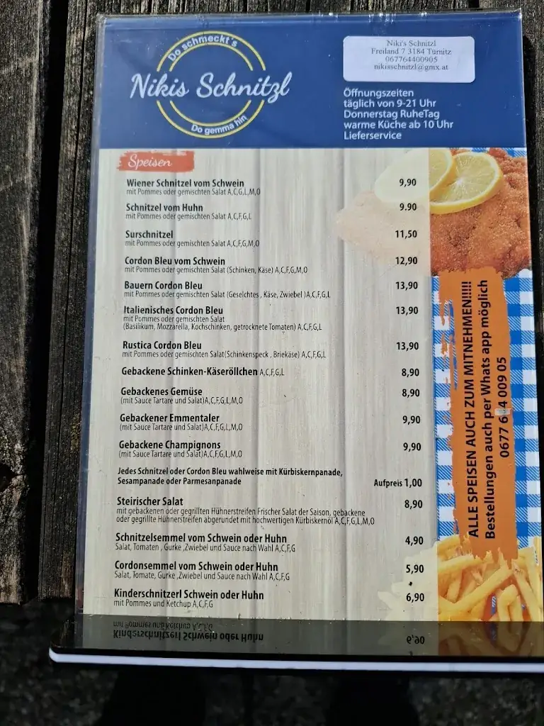 Menu_Niki's Schnitzl_Türnitz_immagine_3