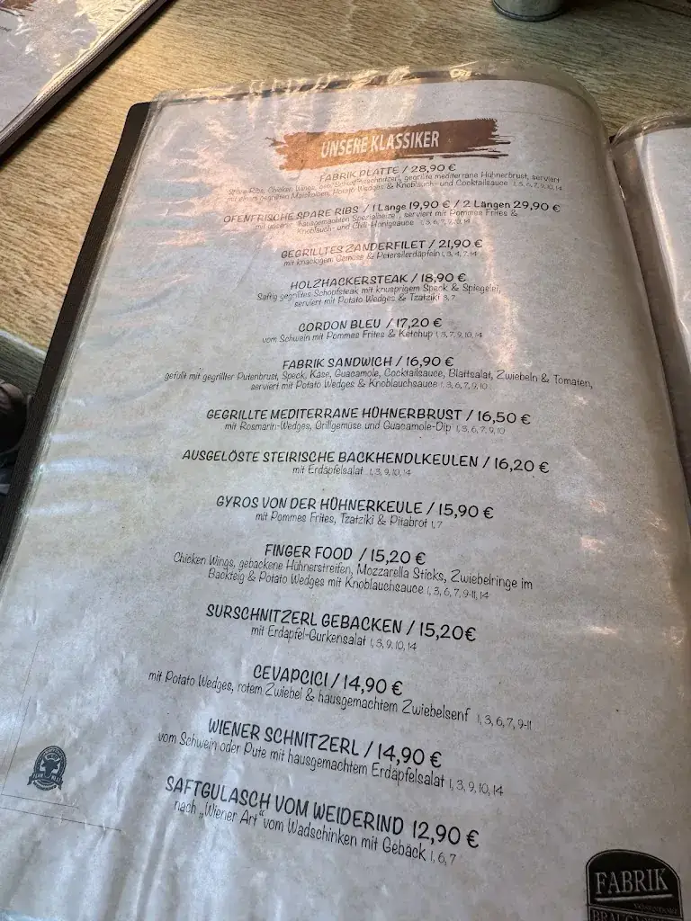 Menu_Braugasthof Fabrik_Vösendorf_immagine_2