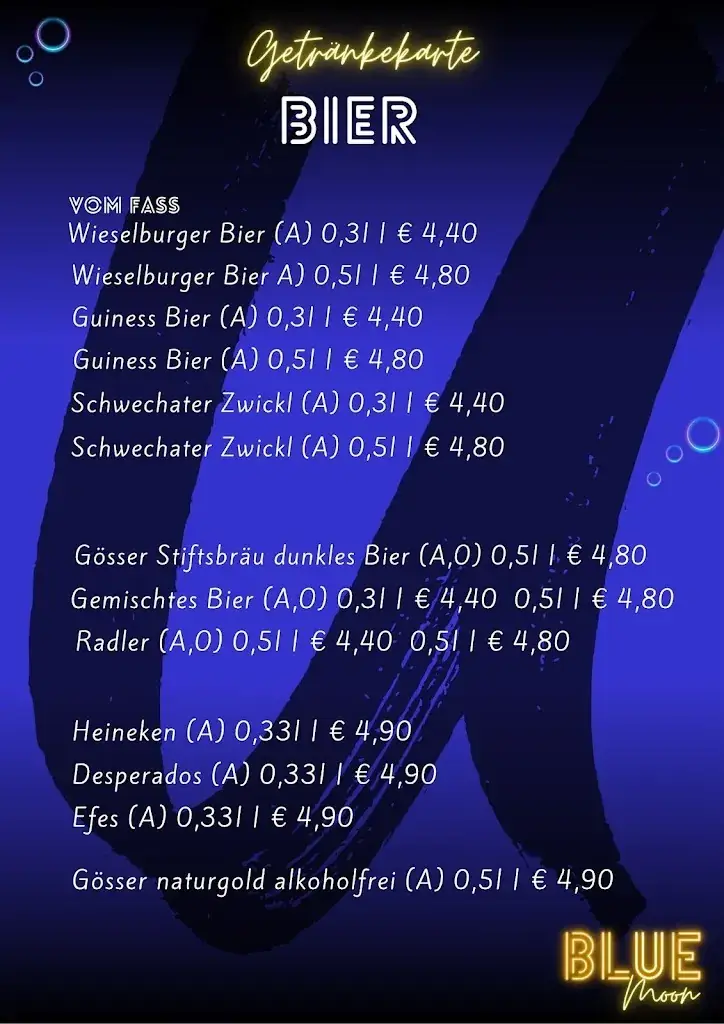 Menu_Blue Moon Pub Cafe_Traismauer_image_1