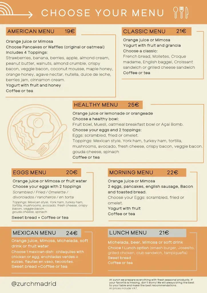 Menu_Zurch Madrid café & kitchen | Breakfast - Brunch - Lunch_Loretto_immagine_1
