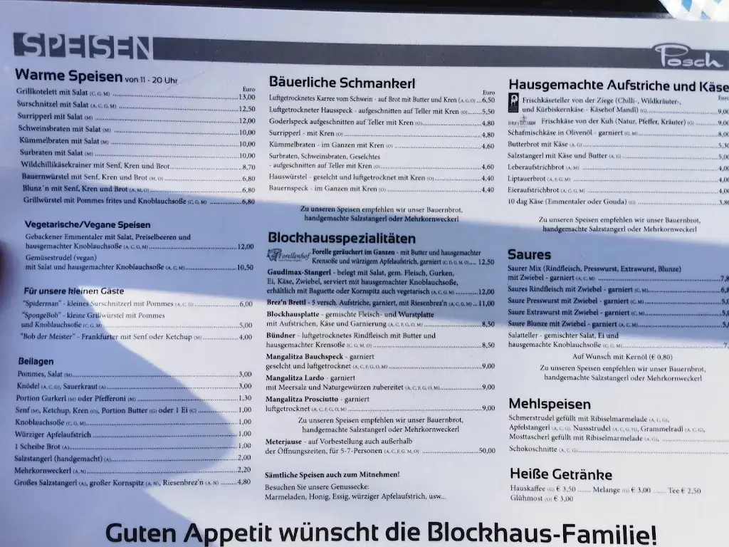Menu_Blockhausheuriger - Fam. Posch_Wartmannstetten_immagine_1