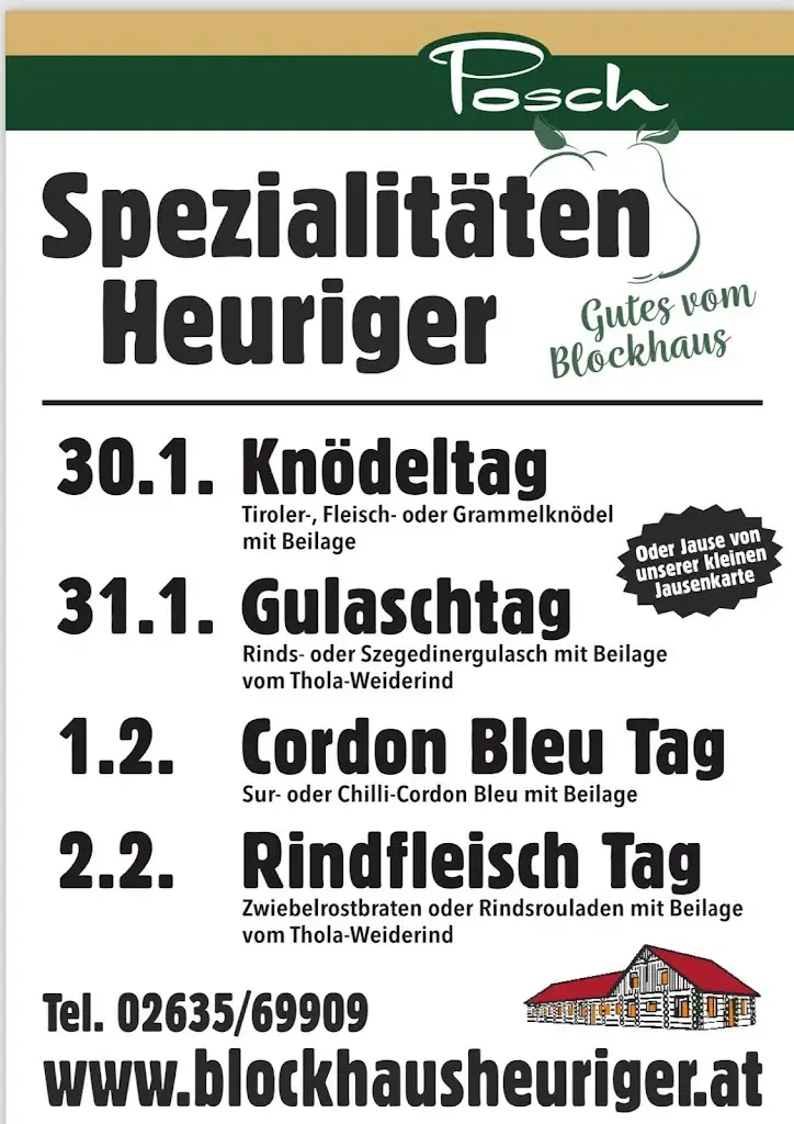 Menu_Blockhausheuriger - Fam. Posch_Wartmannstetten_immagine_2