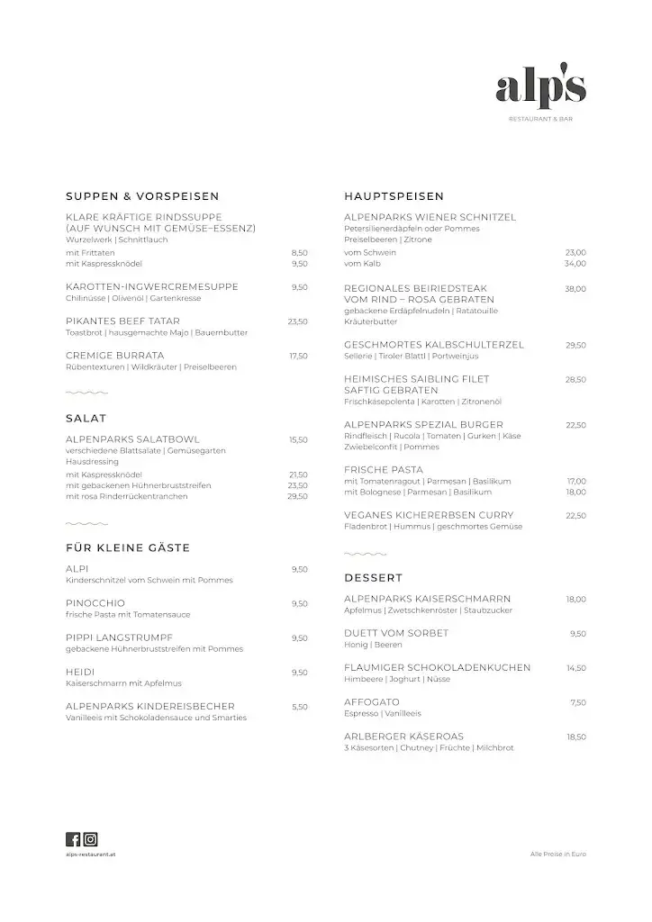 Menu_alp's Restaurant & Bar_Warth_image_2