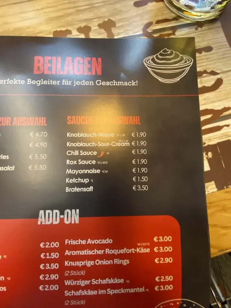 Menu_ROX Musicbar & Grill_Wiener Neudorf_immagine_3