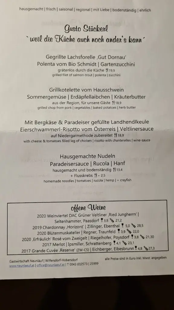 Menu_Gastwirtschaft NEUNLÄUF_Wilfersdorf_immagine_2