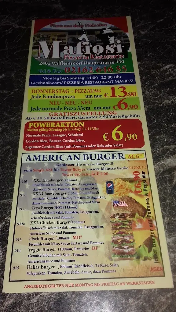 Menu_Pizzeria Restaurant Mafiosi_Wilfleinsdorf_image_2