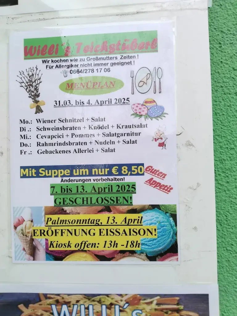 Menu_Willi´s Teichstüberl_Weitra_immagine_1