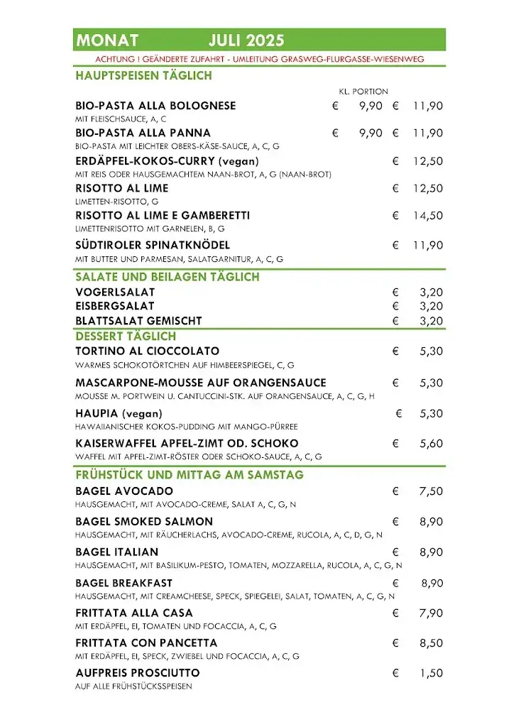 Menü_Casa di Janina_Wördern_Bild_1