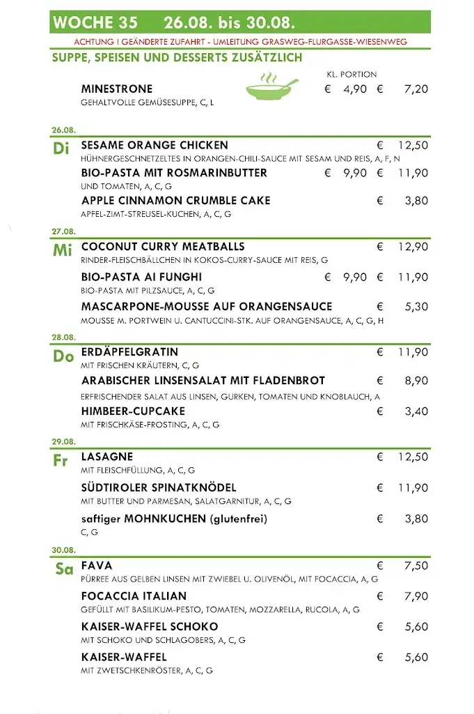 Menü_Casa di Janina_Wördern_Bild_2