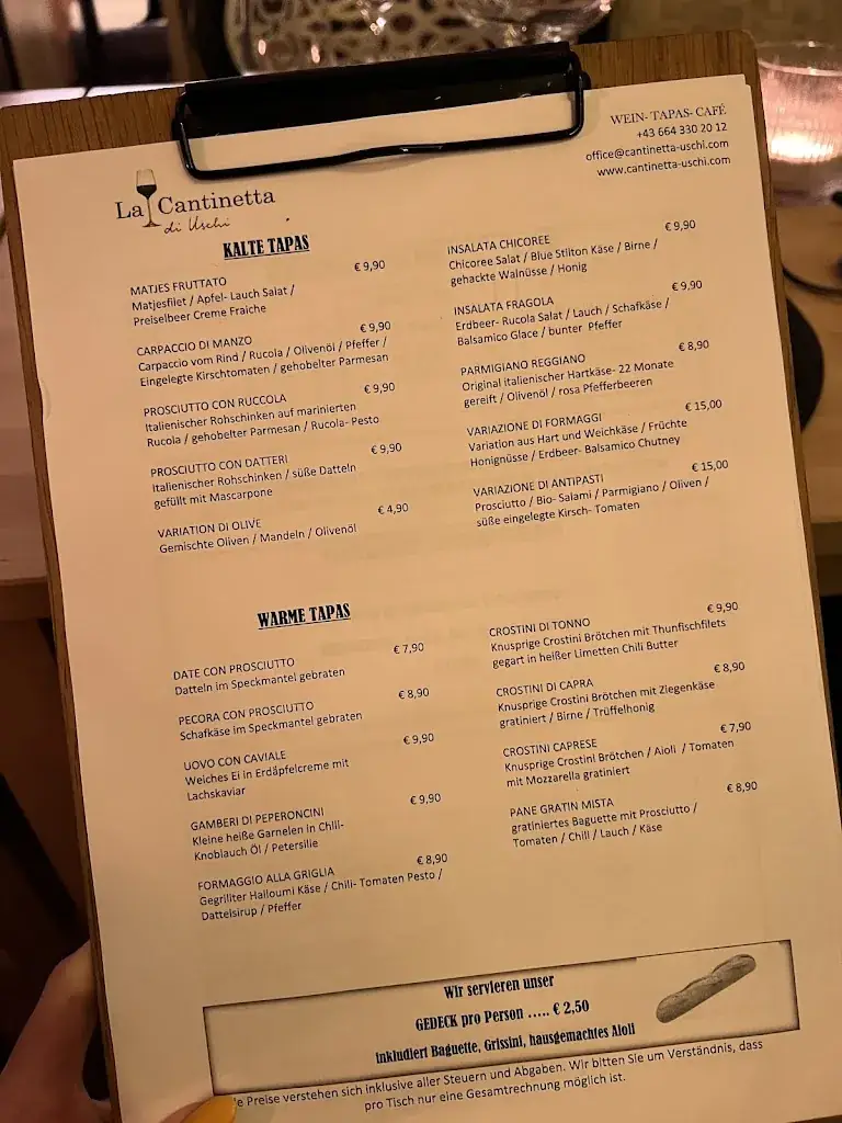 Menu_La Cantinetta di Uschi_Wördern_image_3