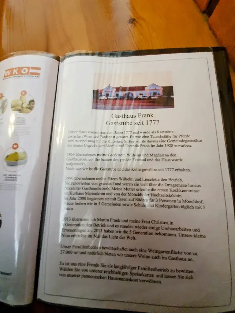 Menu_GASTHAUS FRANK_Mönchhof_immagine_3