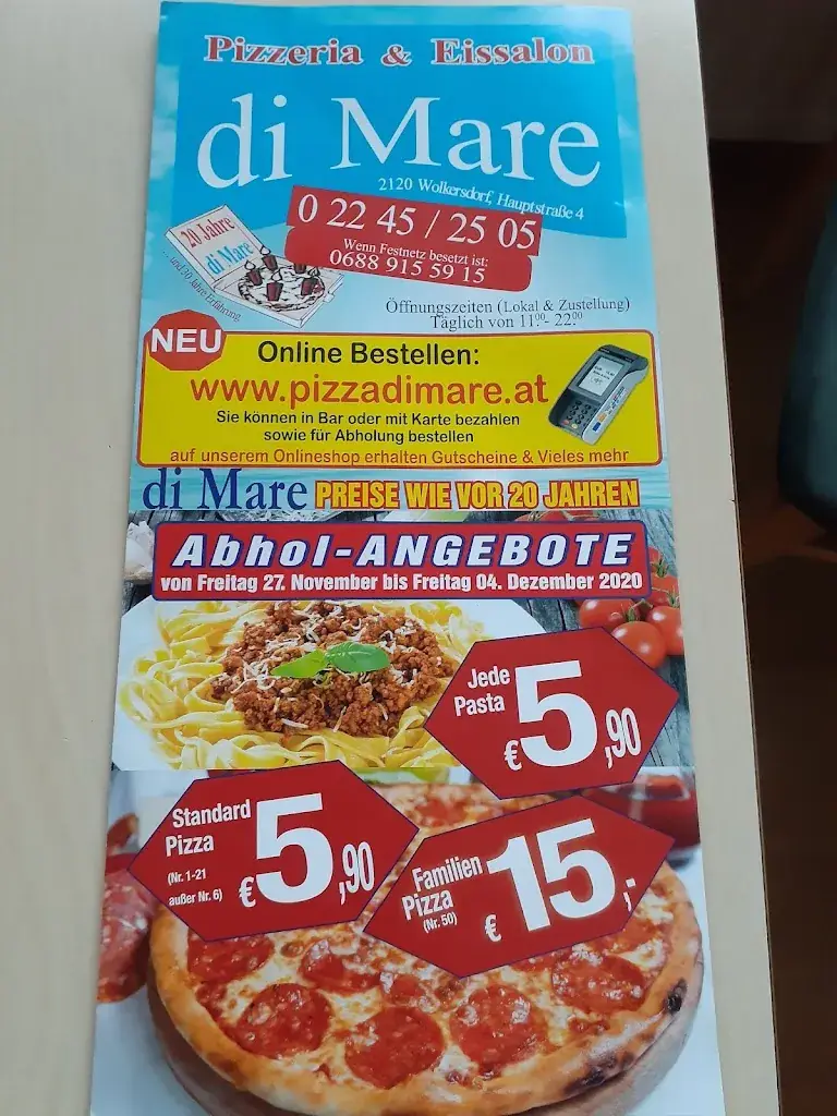 Menu_Pizzeria und Eis Salon di Mare Wolkersdorf_Wolkersdorf im Weinviertel_image_3