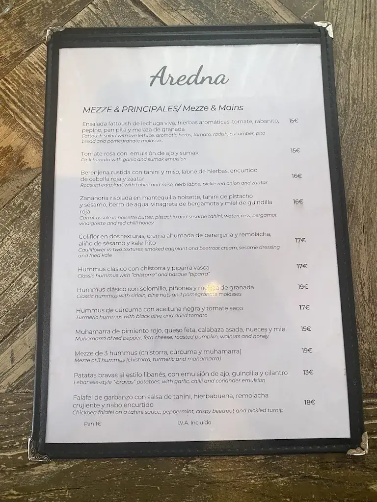 Menu_Restaurante AREDNA - lebanese restaurant_Adnet_image_4