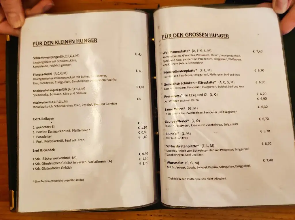 Menu_Heuriger Zur Alten Kellertür_Mönchhof_immagine_1