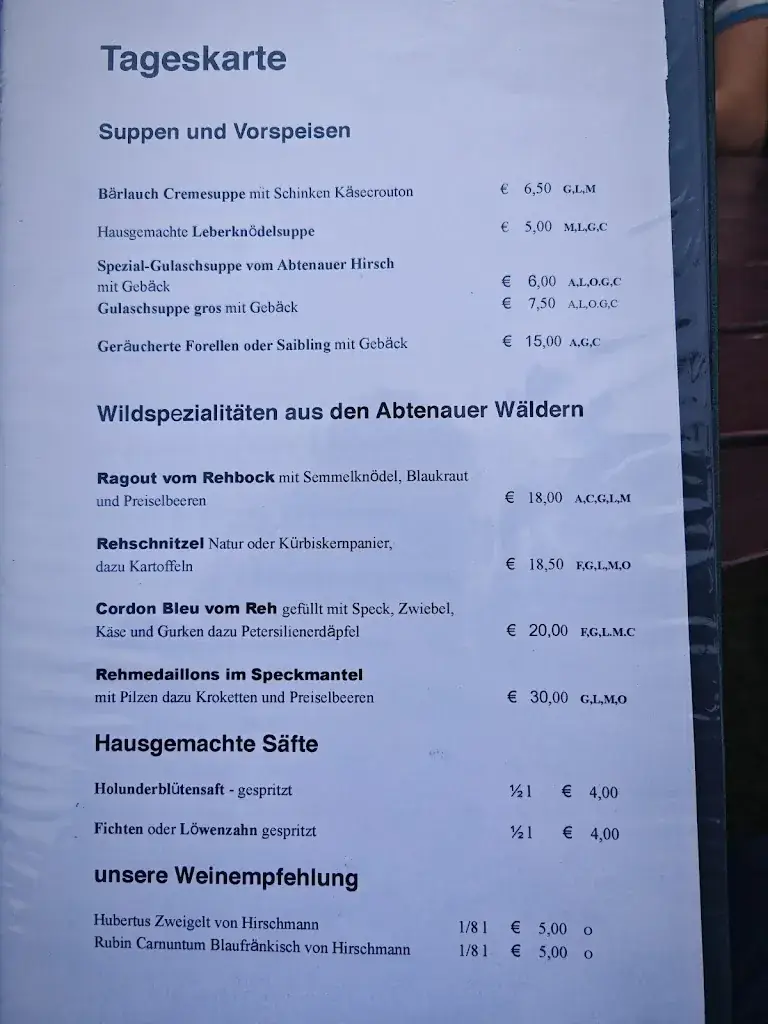 Menu_Jausenstation Pension Wandalm_Abtenau_immagine_1