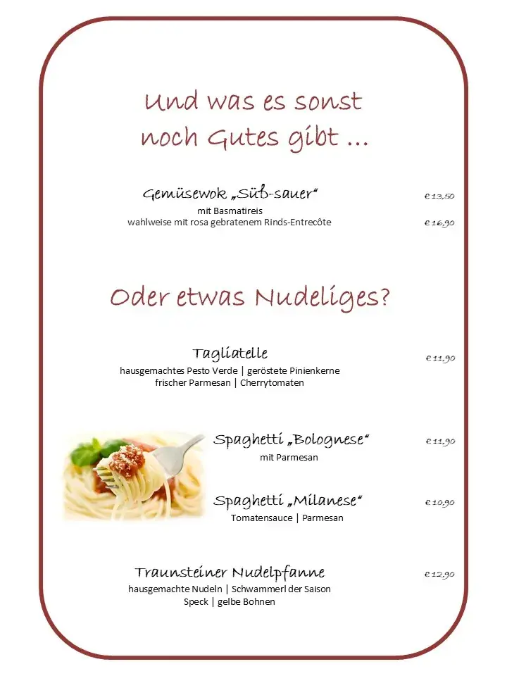 Menu_Gasthaus Landhotel Traunstein - Fam. Pendl_Abtenau_image_1