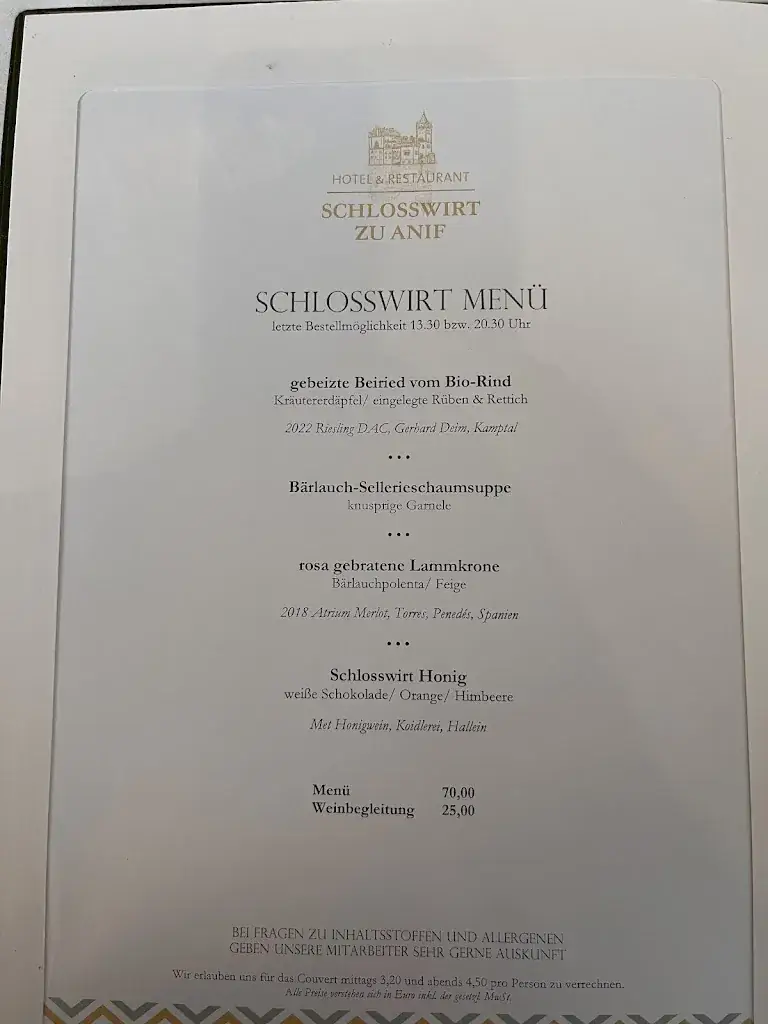 Menu_Schlosswirt zu Anif - Biedermeier-Hotel & Restaurant | Tagungshotel & Hochzeitsfeiern_Anif_image_1