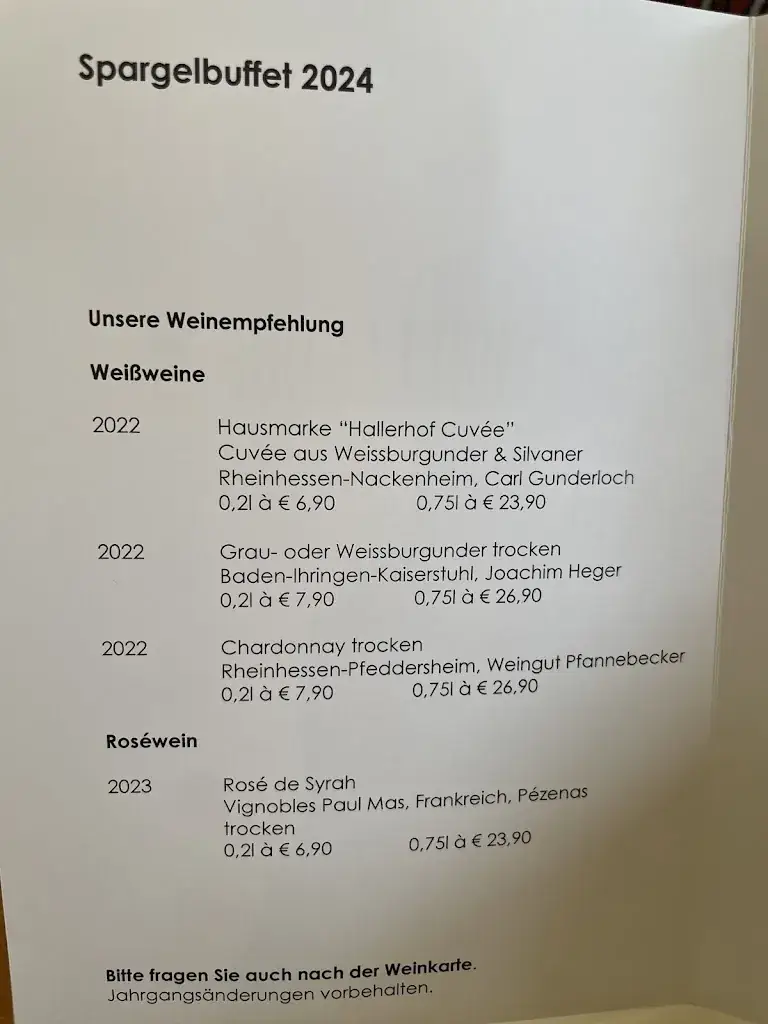 Menu_Restaurant Hallerhof_Bergheim_immagine_1