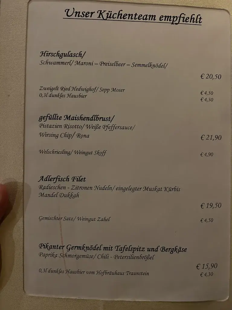 Menu_Restaurant Hotel Gasthof Tirolerwirt_Bischofshofen_immagine_1