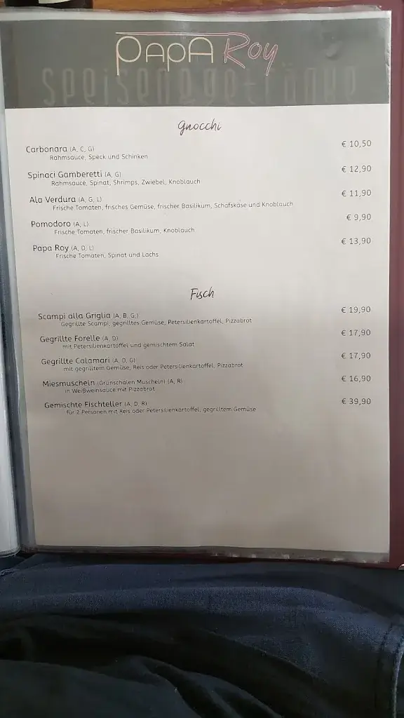 Menu_Papa Roy Pizzeria Restaurant Café_Bischofshofen_immagine_2