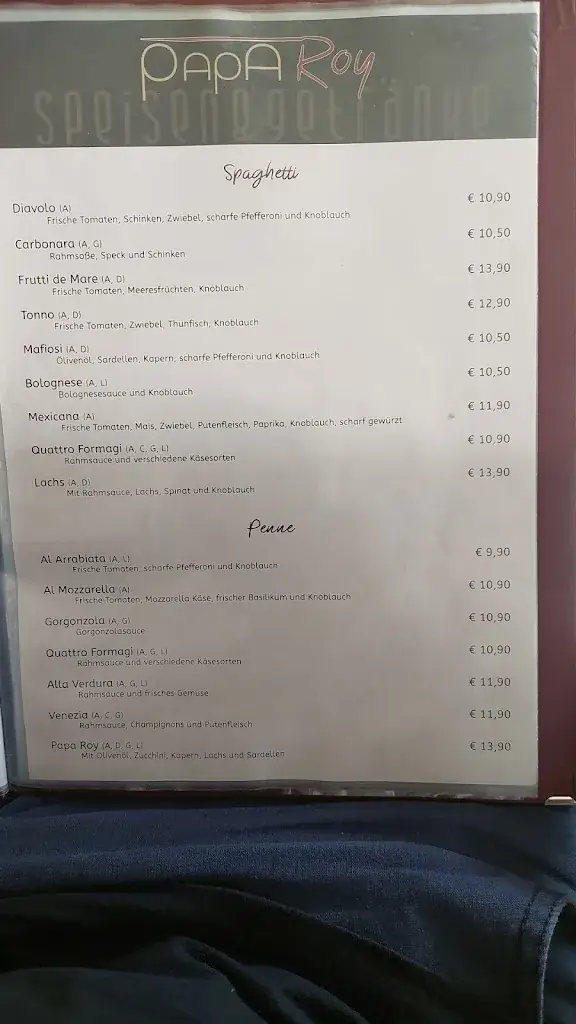 Menu_Papa Roy Pizzeria Restaurant Café_Bischofshofen_immagine_3