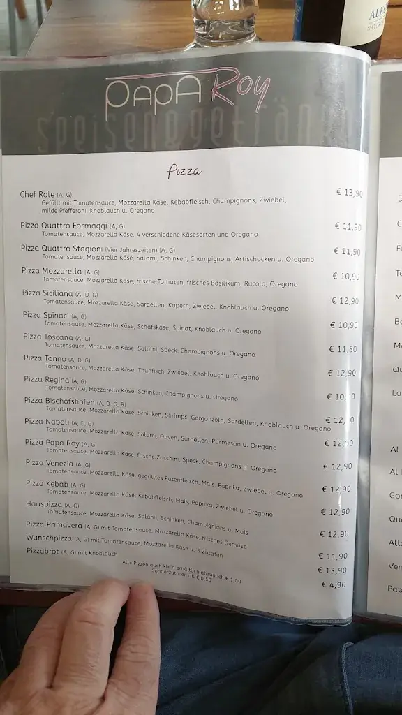 Menu_Papa Roy Pizzeria Restaurant Café_Bischofshofen_immagine_4