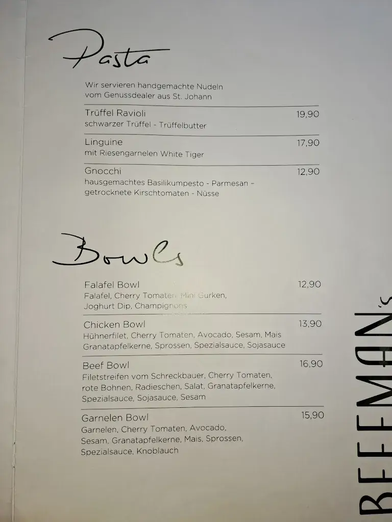 Menu_Beefman's Restaurant_Bischofshofen_image_4