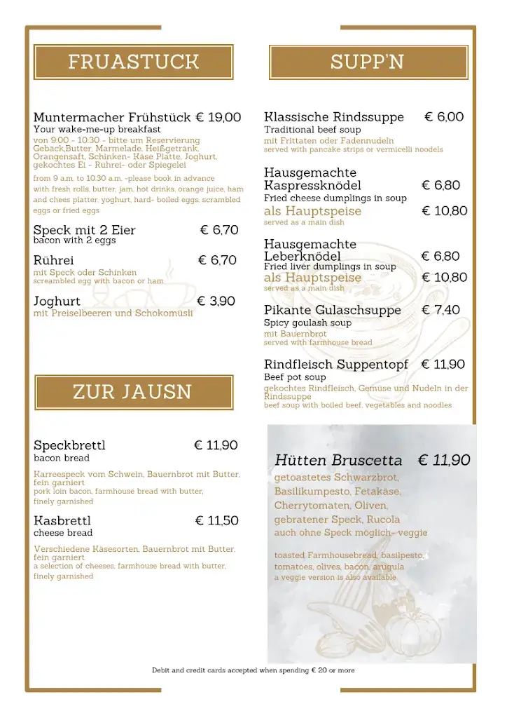 Menu_Vierlauchenhütte_Bramberg am Wildkogel_immagine_2