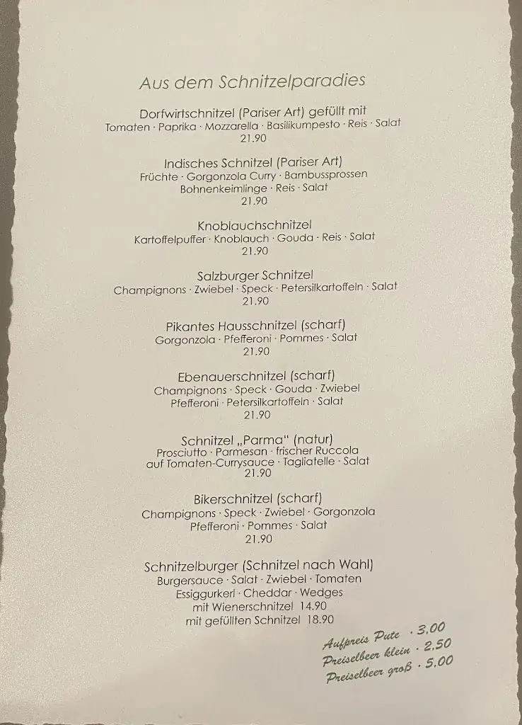 Menu_Der Dorfwirt - Ihr Schnitzelparadies_Ebenau_immagine_1