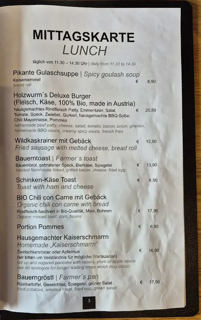 Menu_Restaurant Zum Holzwurm_Flachau_image_2