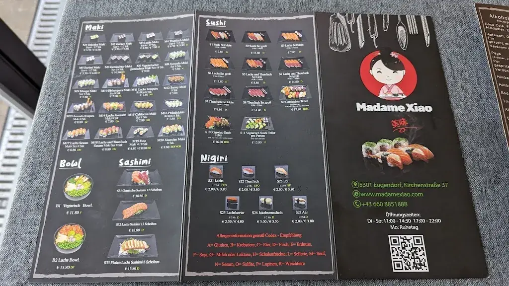 Menu_Asia Restaurant Madame Xiao_Eugendorf_image_1